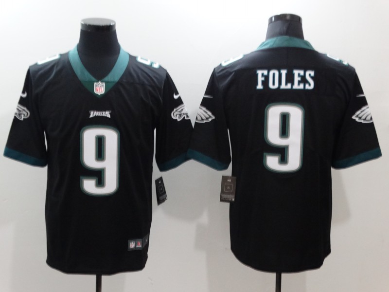 Men's Philadelphia Eagles Nick Foles #9 Black Jersey